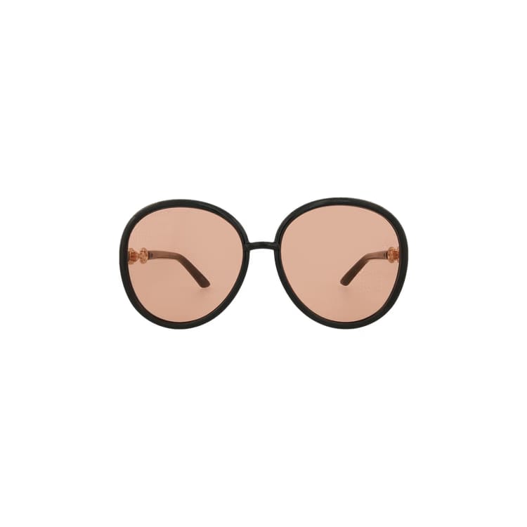 Gucci Round Sunglasses Black/Orange