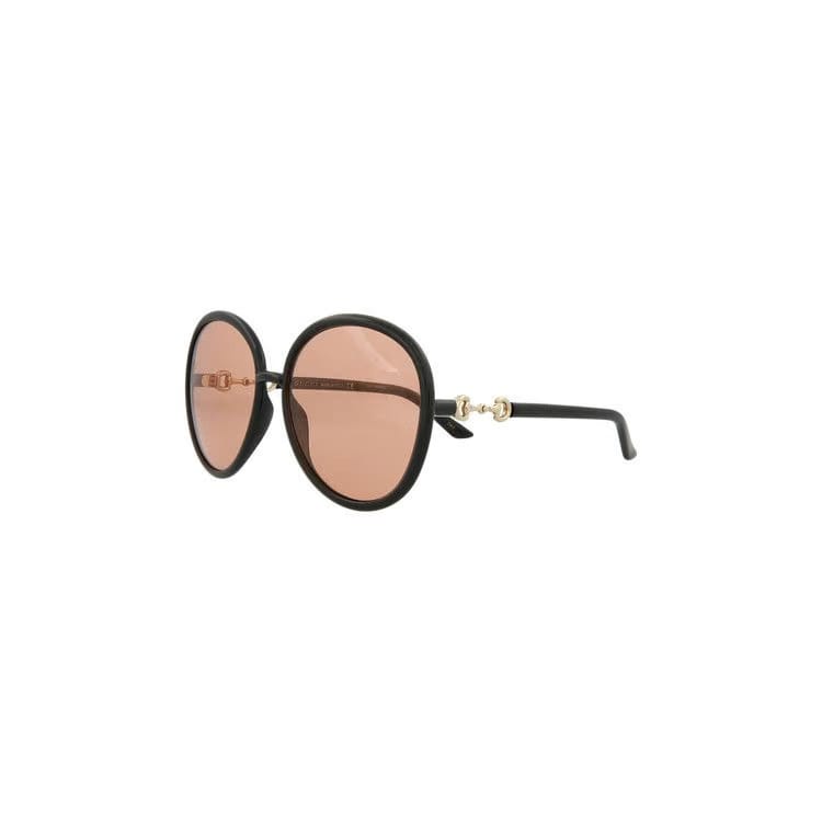 Gucci Round Sunglasses Black/Orange
