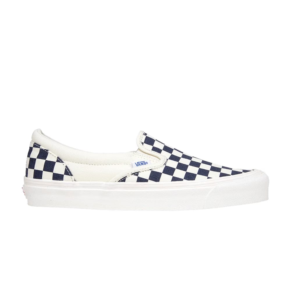 Vans OG Classic Slip-On LX Navy Checkerboard