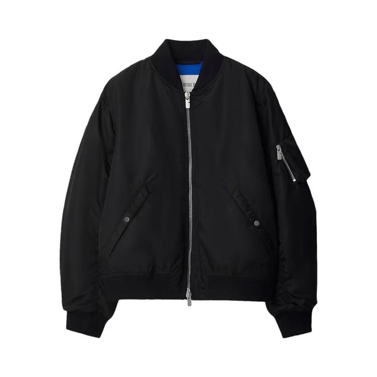 Burberry Arm Pocket Bomber Jacket Black