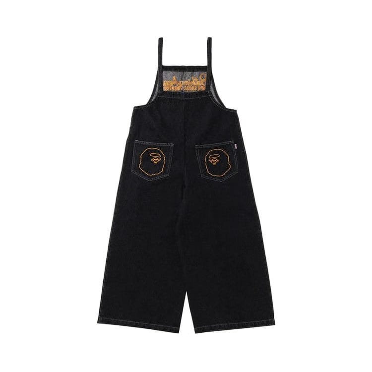 BAPE Denim Cropped Jumpsuit Black