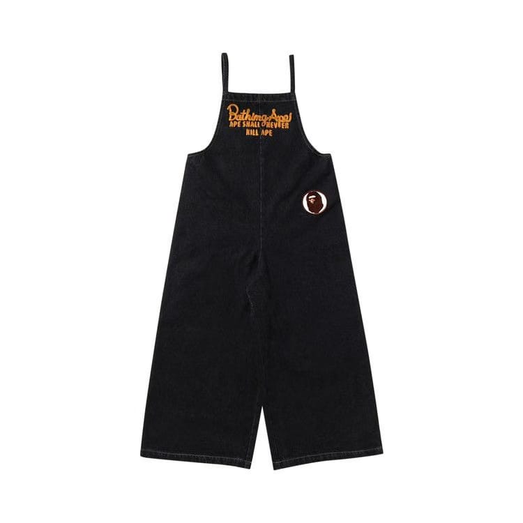 BAPE Denim Cropped Jumpsuit Black