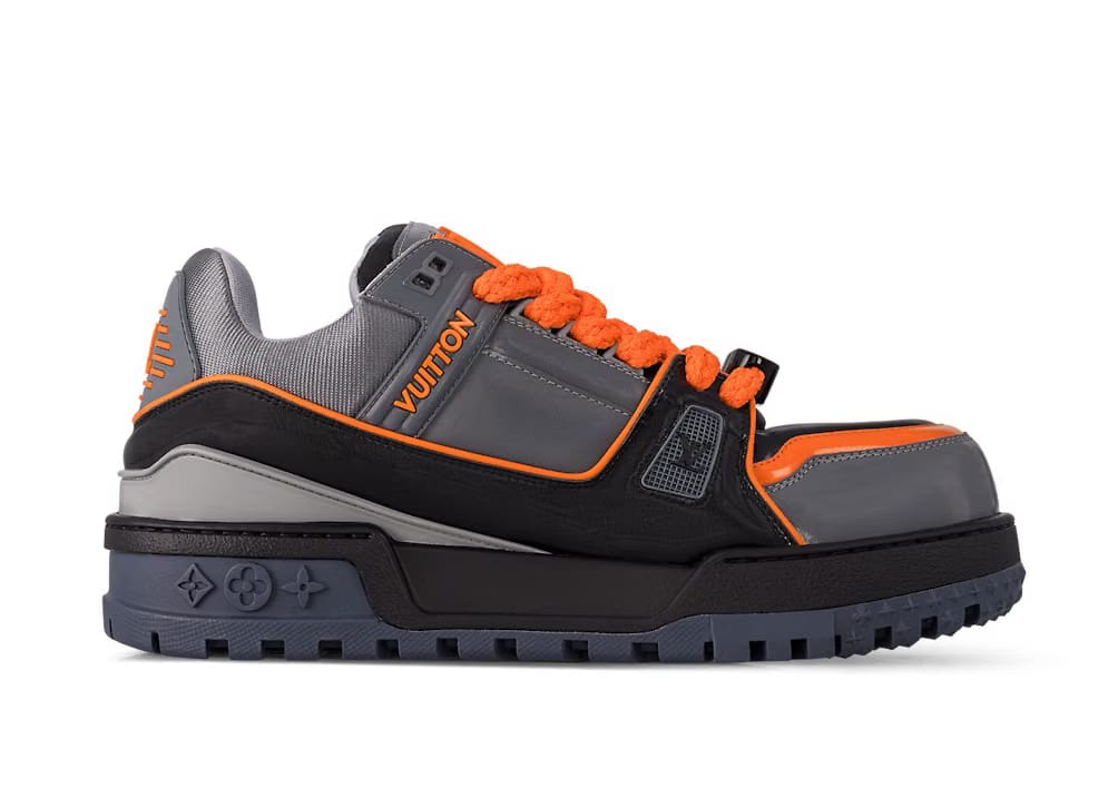 Louis Vuitton LV Trainer Maxi Black Orange Monogram