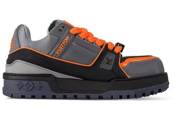 Louis Vuitton LV Trainer Maxi Black Orange Monogram