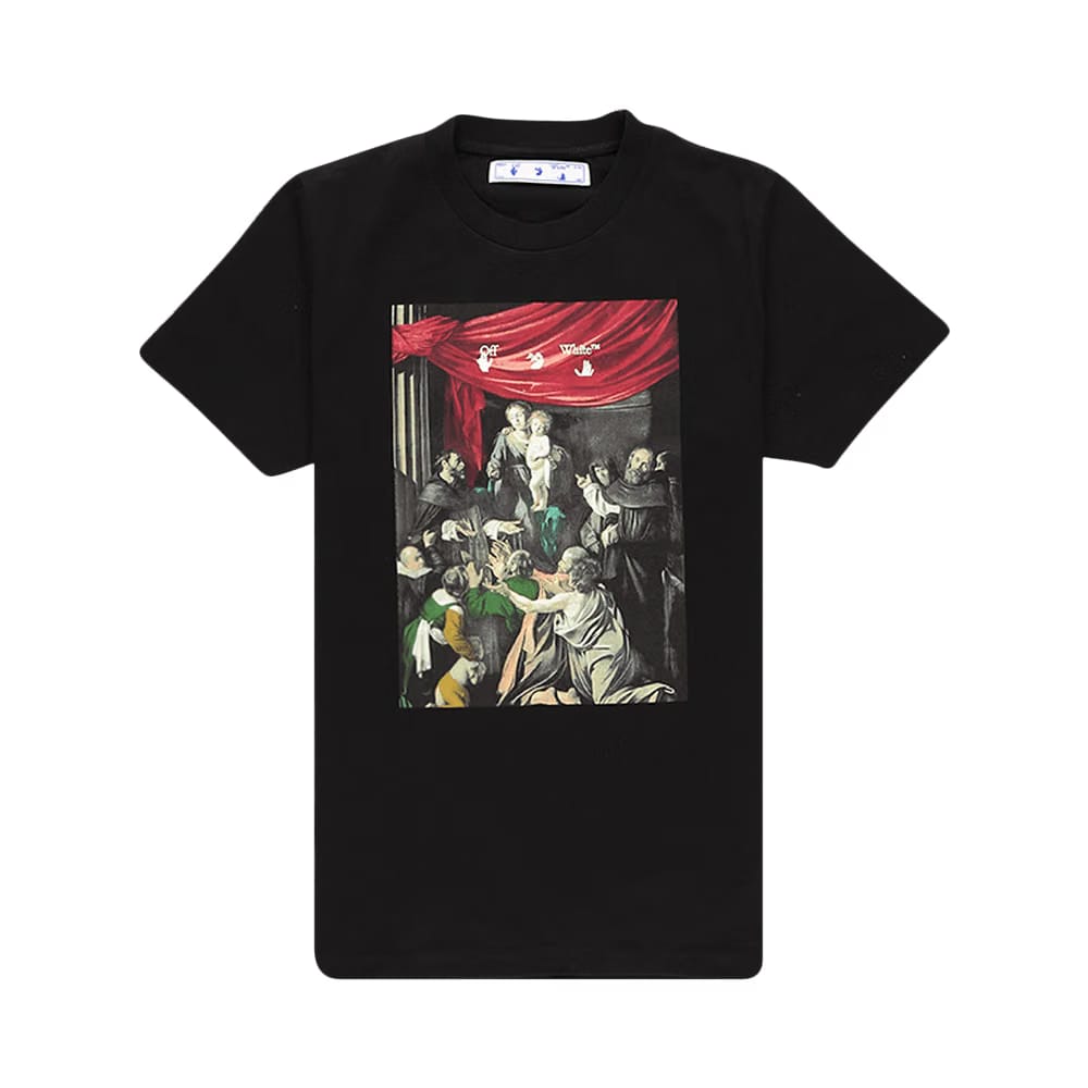Off-White Caravaggio Arrow Black Multicolor Slim Fit T-Shirt