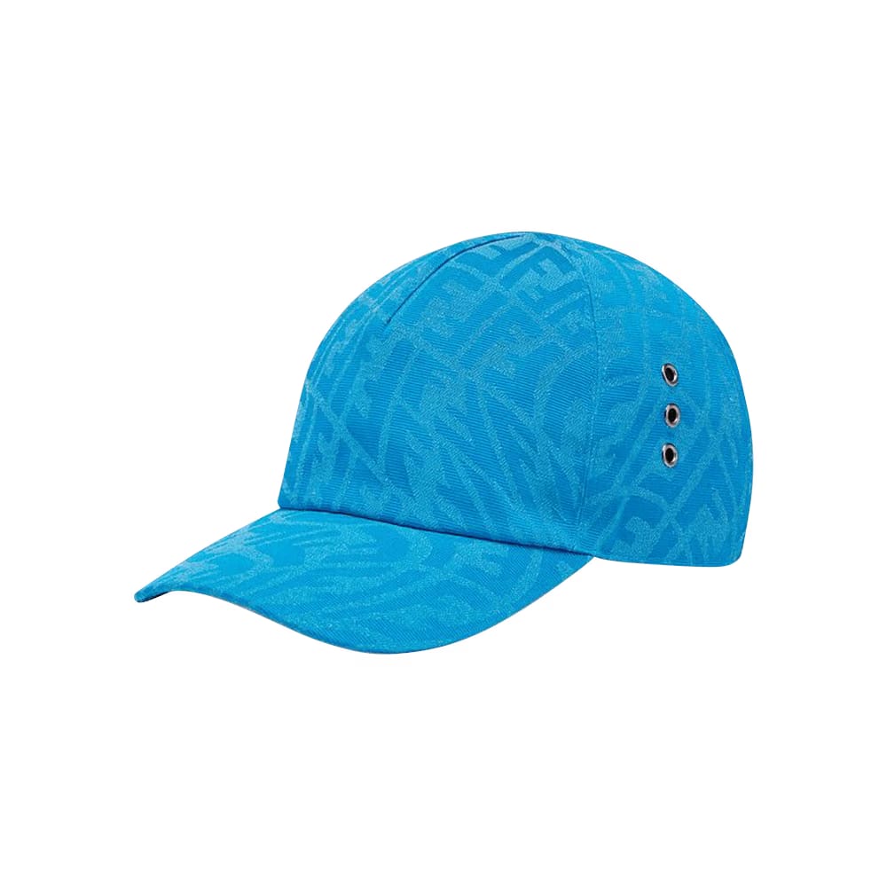 Fendi FF Print Baseball Cap Light Blue