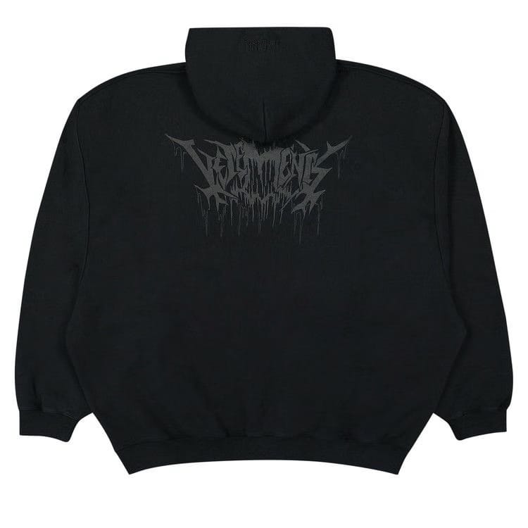 Vetements Skull Metal Hoodie Black