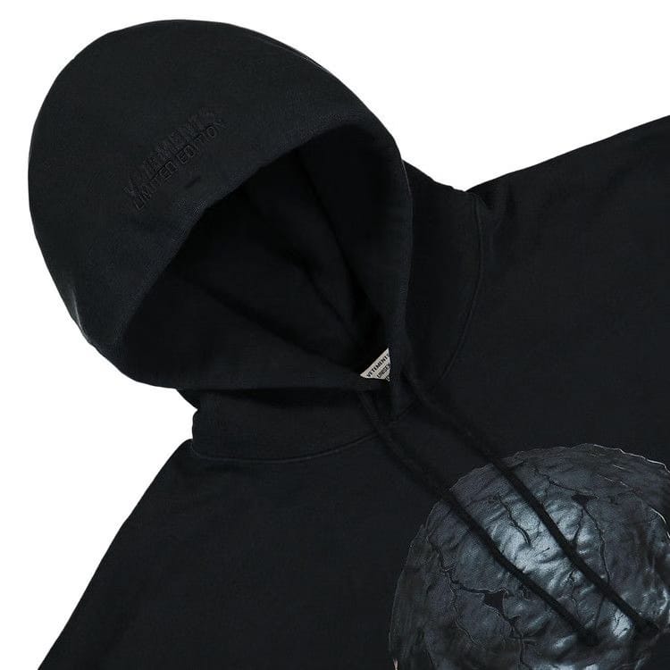 Vetements Skull Metal Hoodie Black