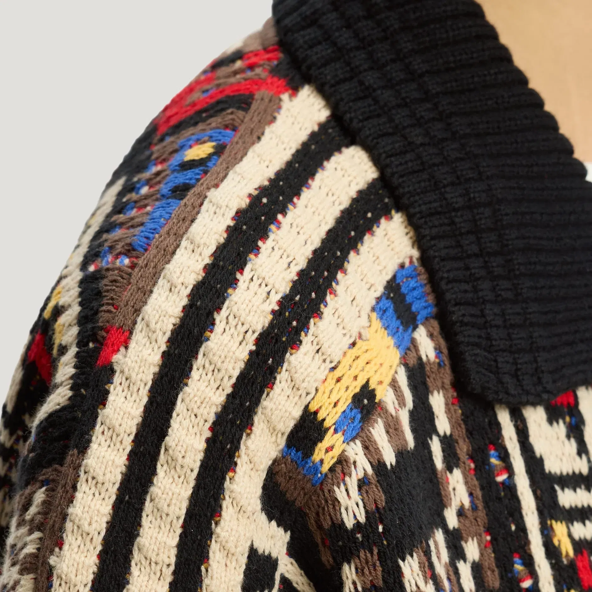 CRAFTED JACKET SWEATER Black