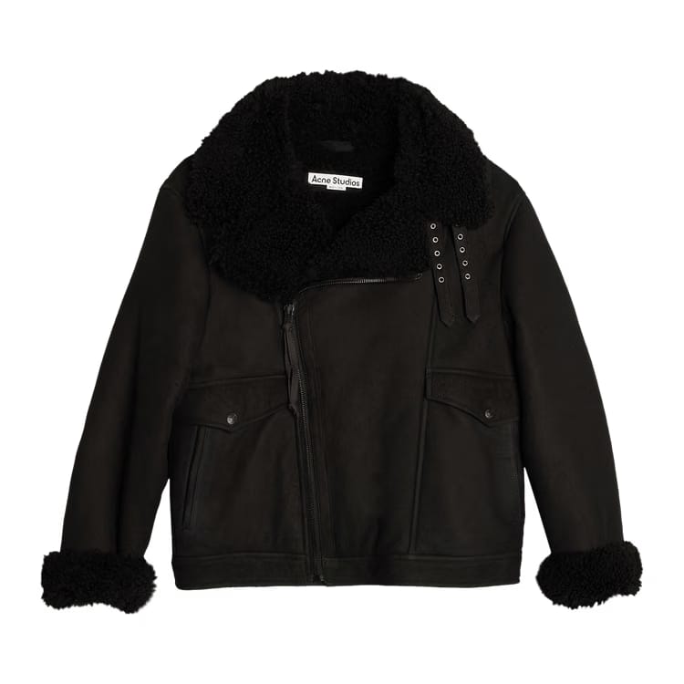 Acne Studios Liana Shearling Jacket Black