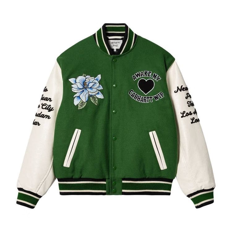 Carhartt WIP x Awake NY Teddy Jacket Dark Green/Wax
