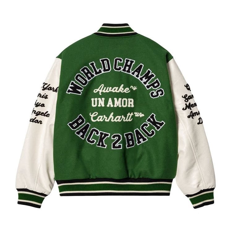 Carhartt WIP x Awake NY Teddy Jacket Dark Green/Wax