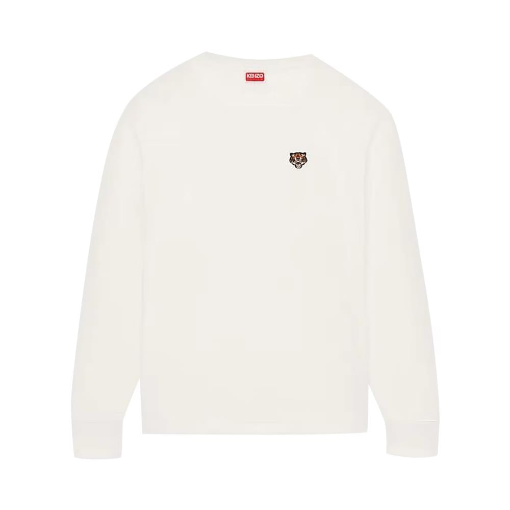 Kenzo Lucky Tiger Long-Sleeve T-Shirt Off White