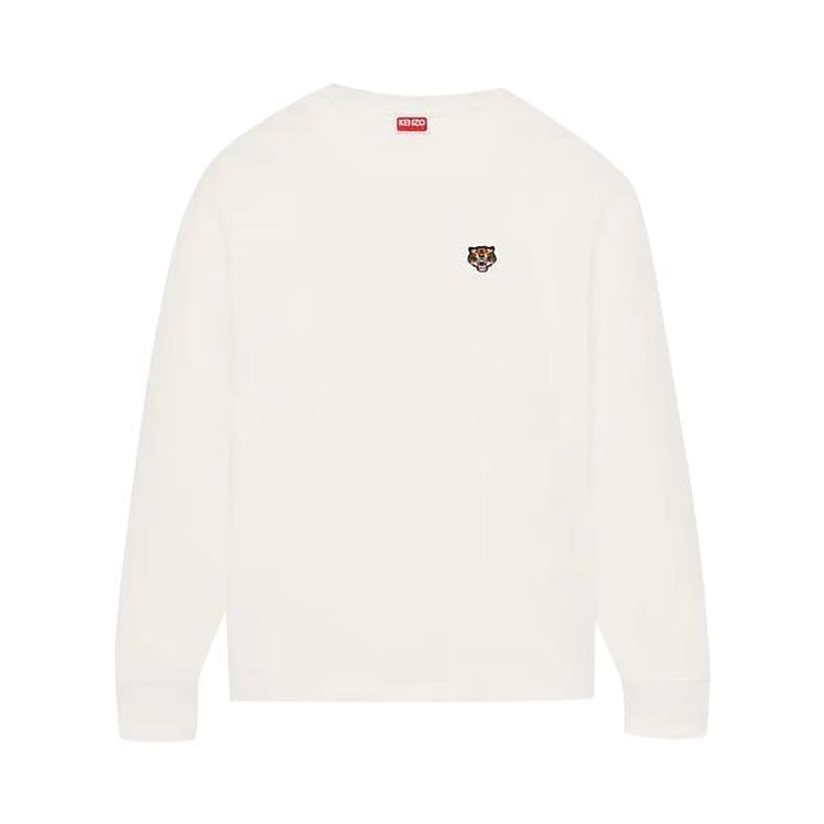 Kenzo Lucky Tiger Long-Sleeve T-Shirt Off White