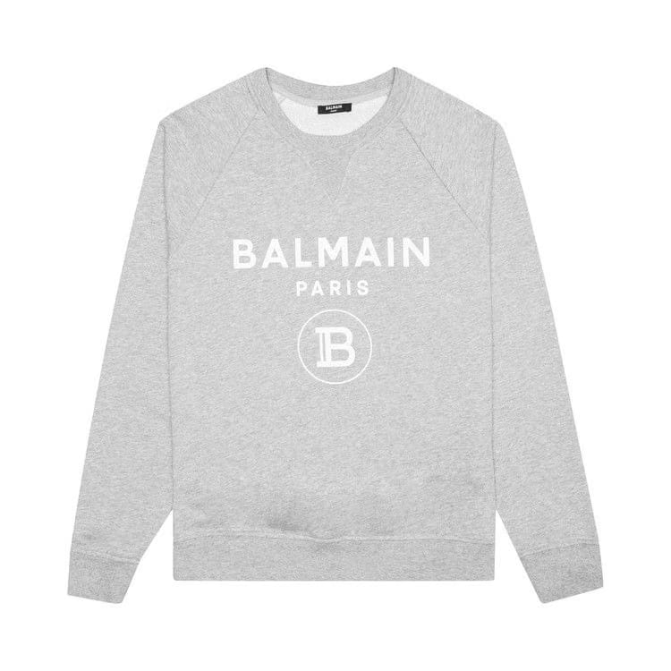 Balmain Printed Sweatshirt Mottled Grey