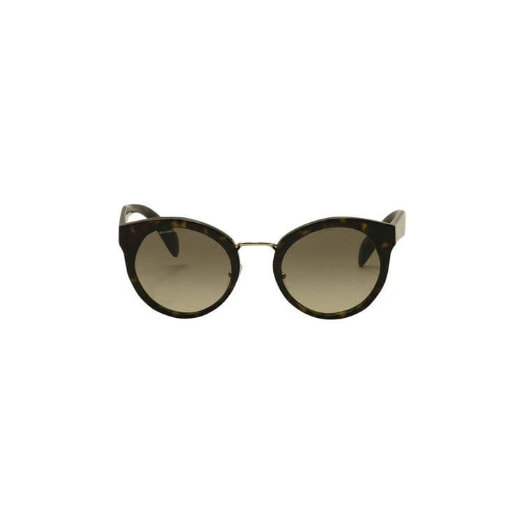 Prada Round Frame Acetate Sunglasses Brown