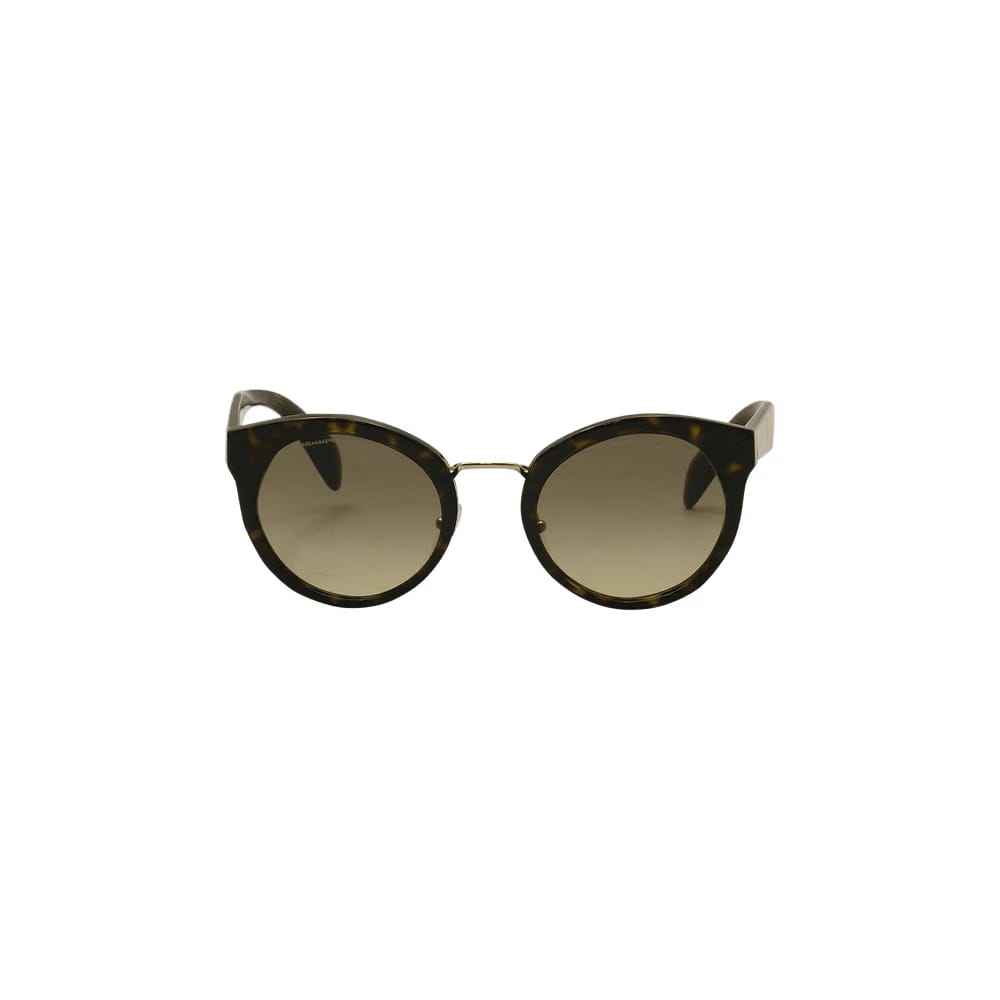 Prada Round Frame Acetate Sunglasses Brown