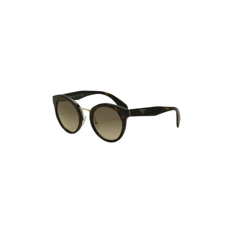 Prada Round Frame Acetate Sunglasses Brown