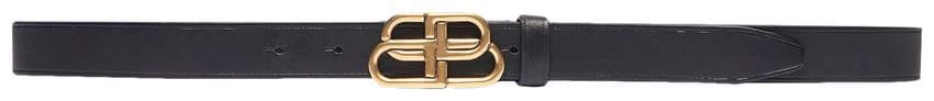 Balenciaga BB Thin Belt Black