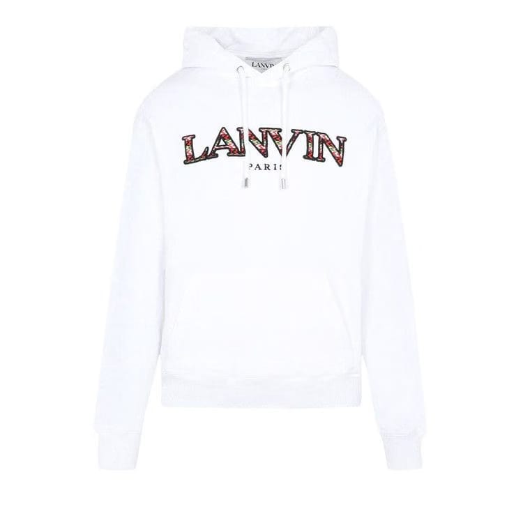 Lanvin Fleece Eusebio Hoodie Optic White/Green