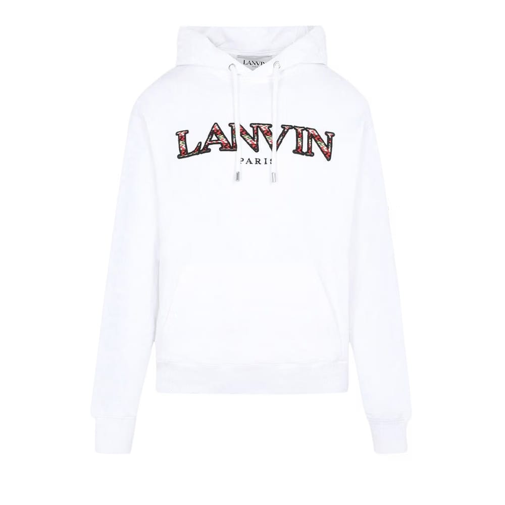 Lanvin Fleece Eusebio Hoodie Optic White/Green