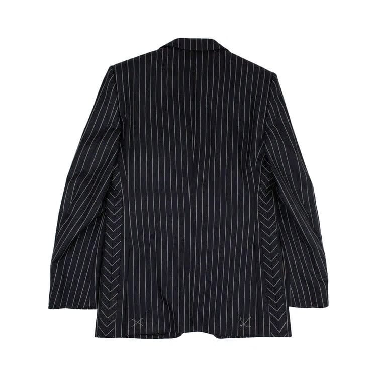 Burberry Pinstriped Blazer Navy