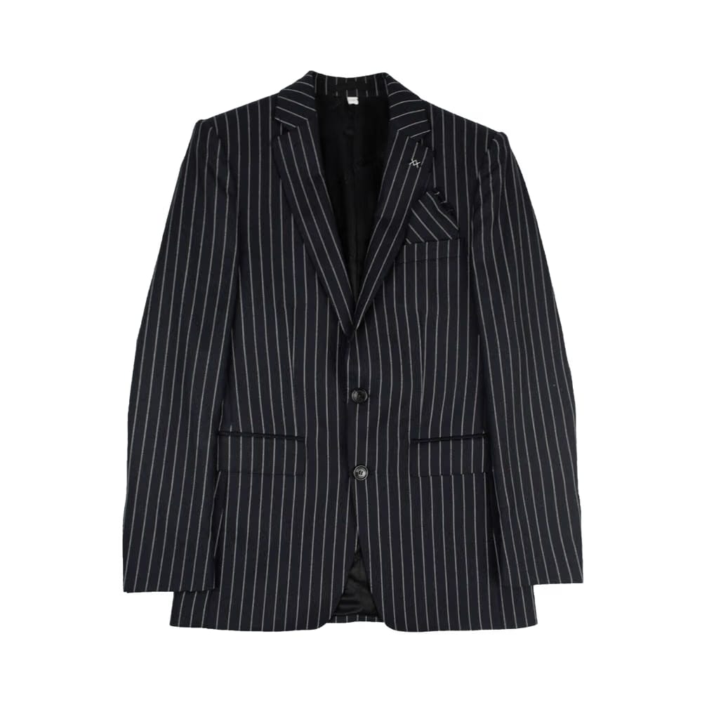 Burberry Pinstriped Blazer Navy