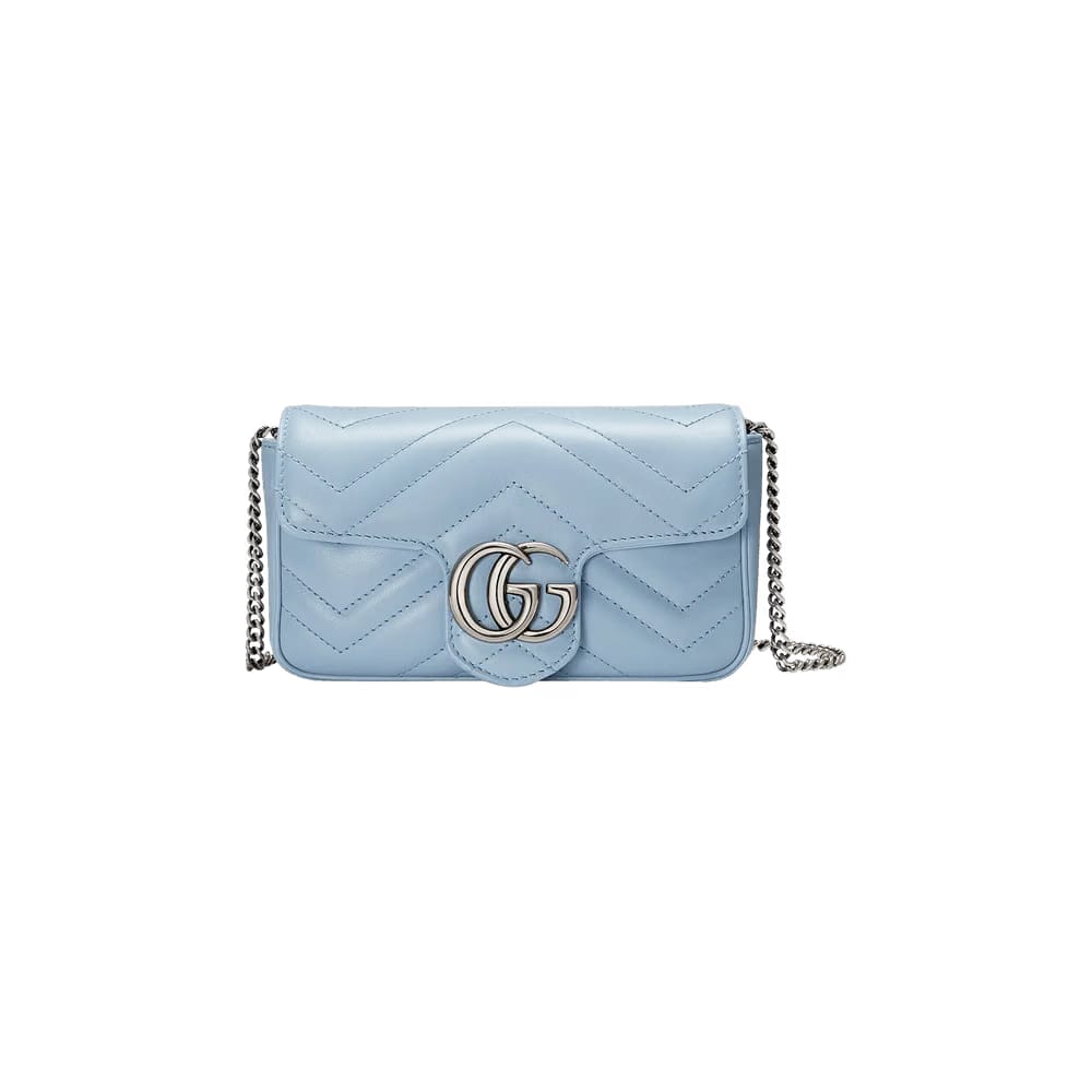 Gucci GG Marmont Super Mini Bag Pastel Blue