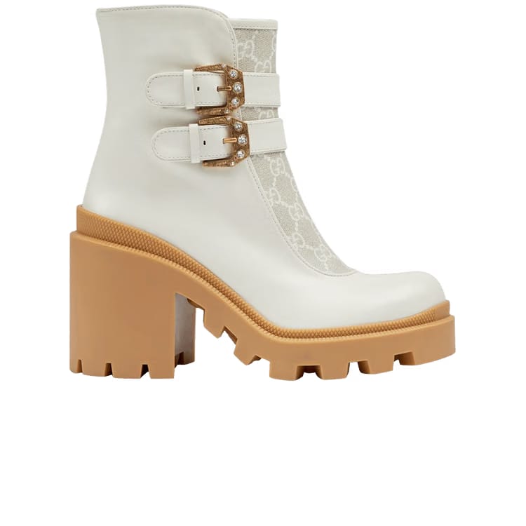 Gucci Wmns Ankle Boot 'GG Canvas - White Gum'