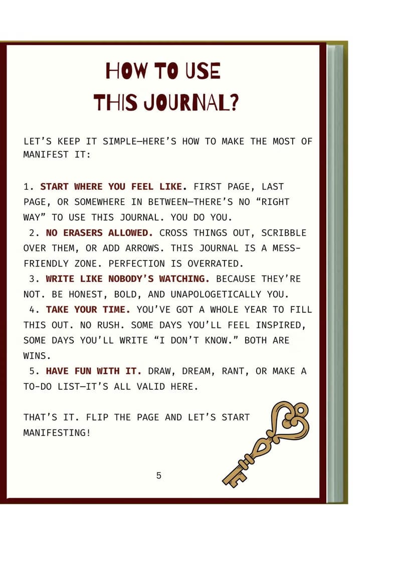 MANIFESTATION JOURNAL- READY TO SHIP