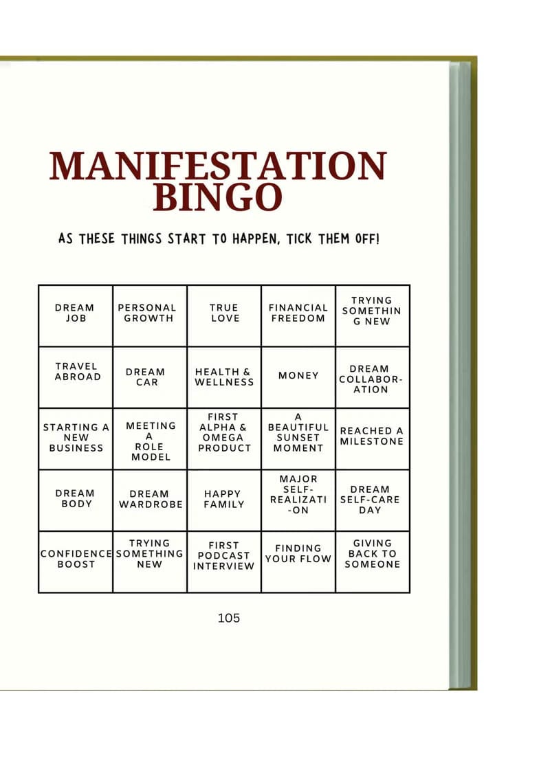 MANIFESTATION JOURNAL- READY TO SHIP