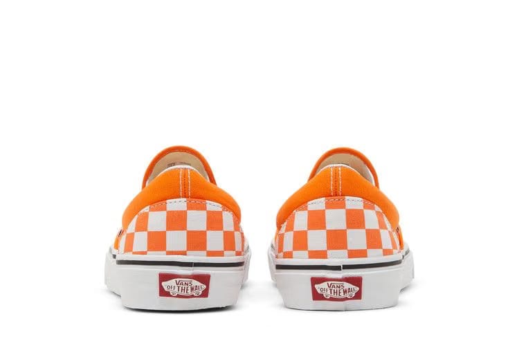 Vans Classic Slip-On Orange Tiger Checkerboard