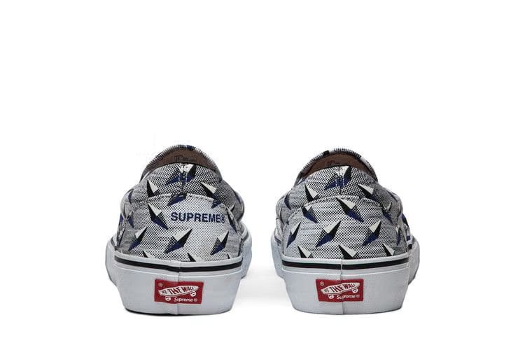 Supreme x Vans Classic Slip-On Pro Diamond Plate White