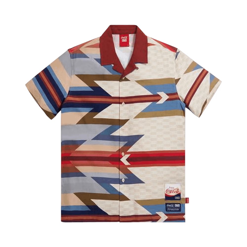 Kith x Coca-Cola x Pendleton Camp Collar Shirt Maroon/Multi