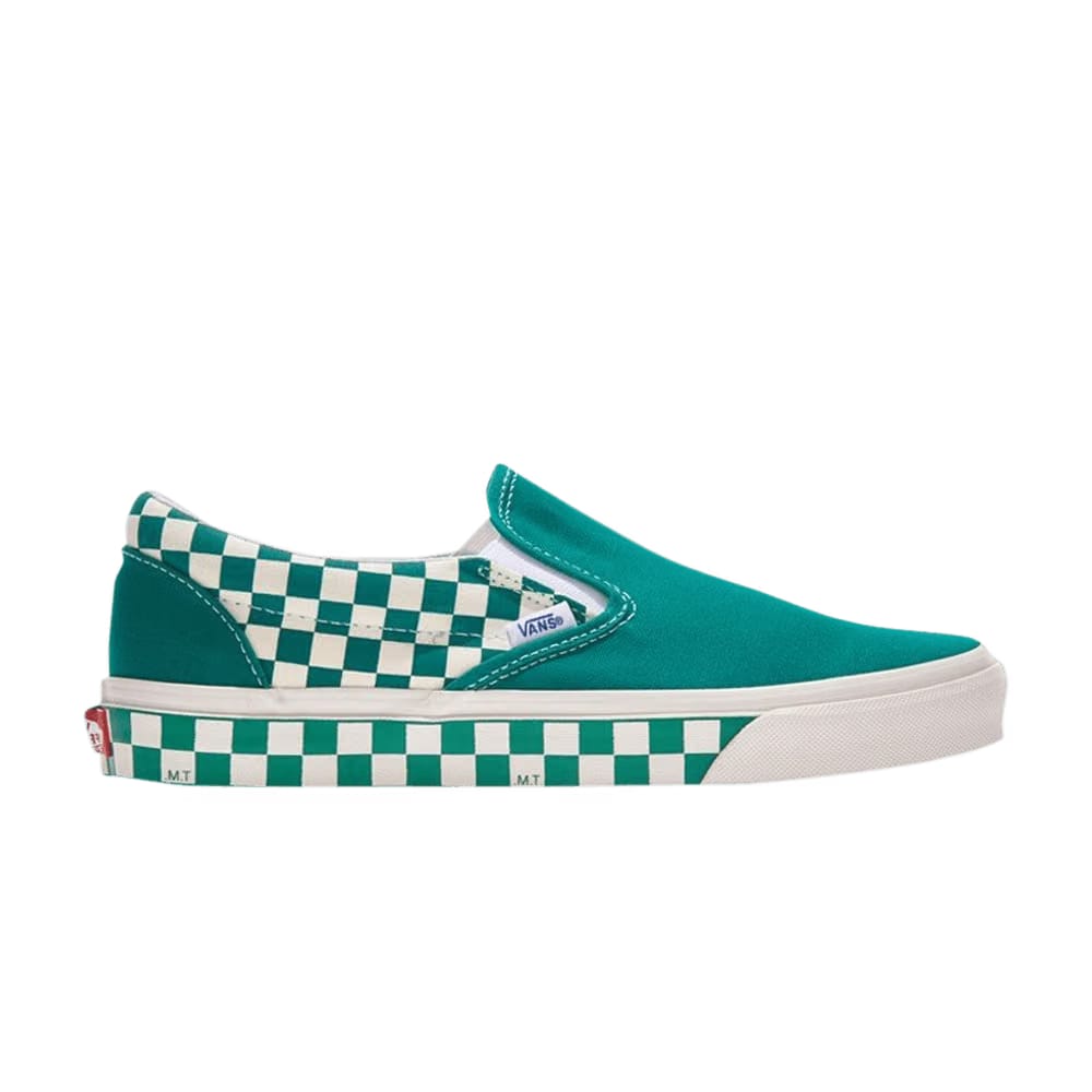 Vans Classic Slip-On Sidewall Check - Ultramarine Green