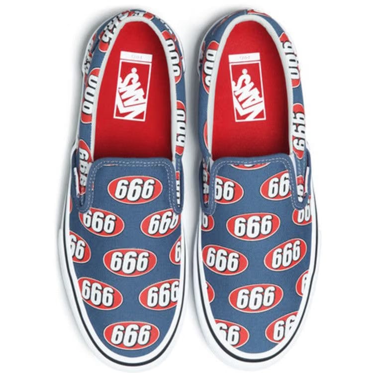 Supreme x Vans Slip-On Navy 666