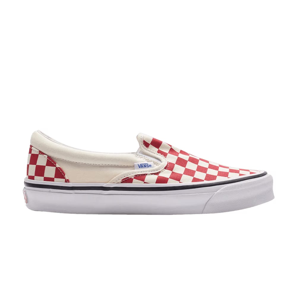 Vans OG Classic Slip-On LX Checkerboard - Racing Red