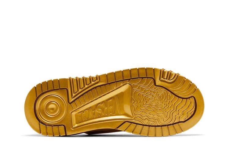 Versace Odissea Caged Rubber Medusa Sneaker Metallic Gold