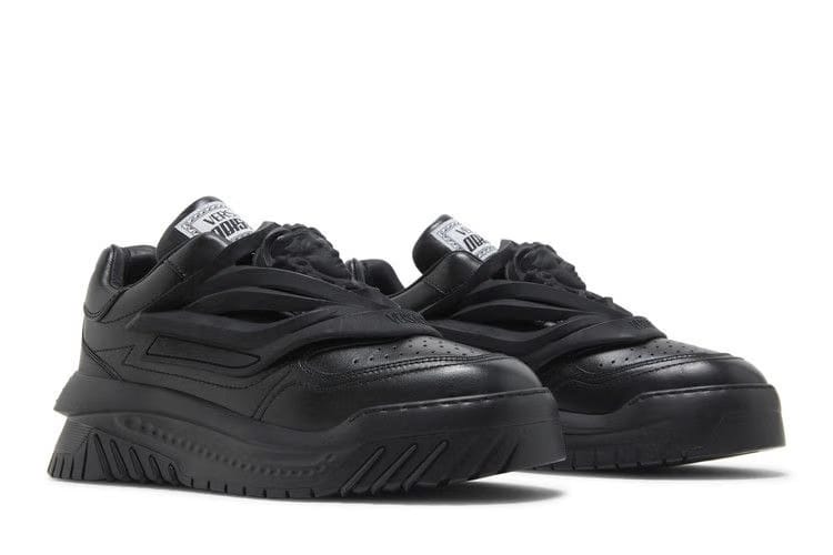 Versace Odissea Caged Rubber Medusa Sneaker Triple Black