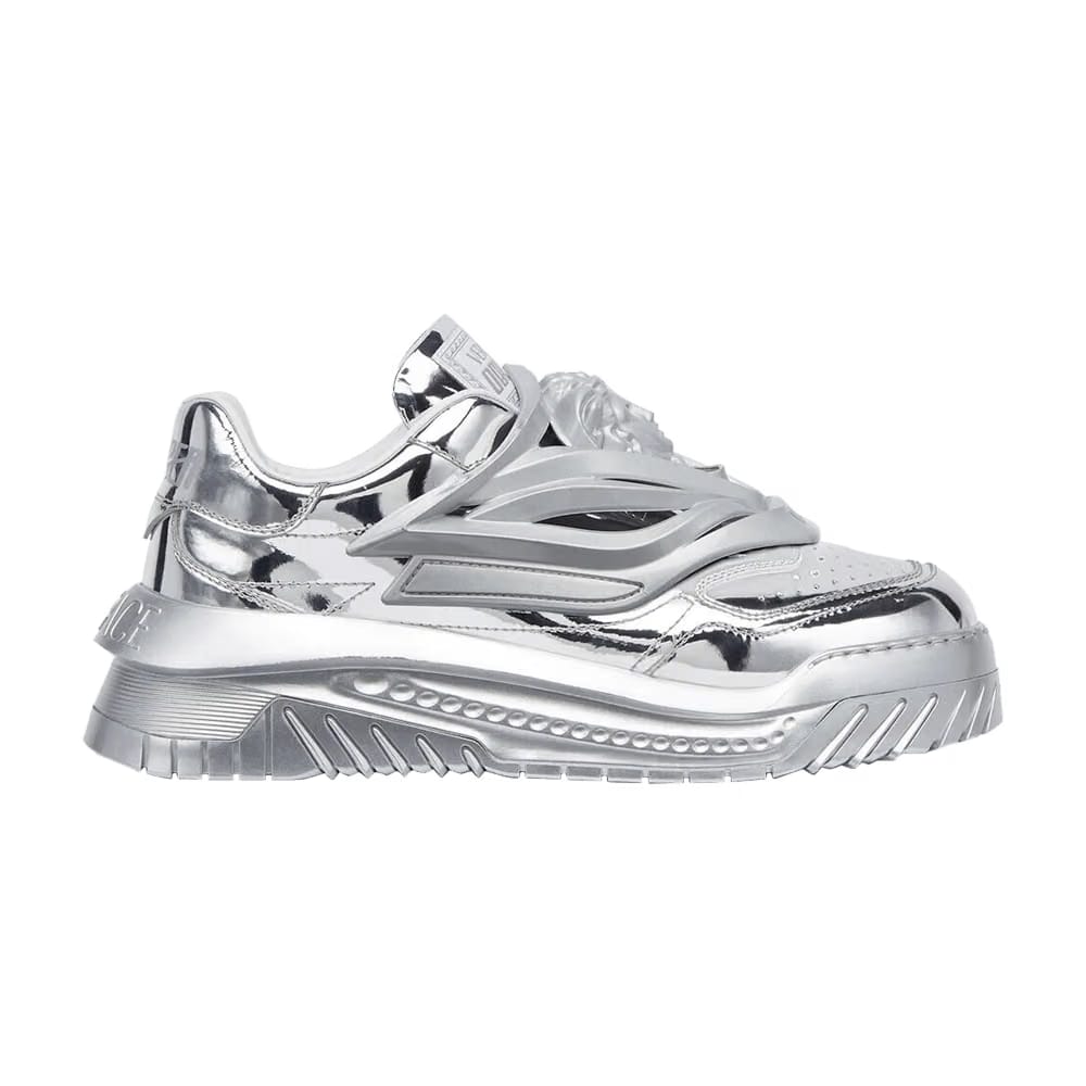 Versace Odissea Caged Rubber Medusa Sneaker Silver
