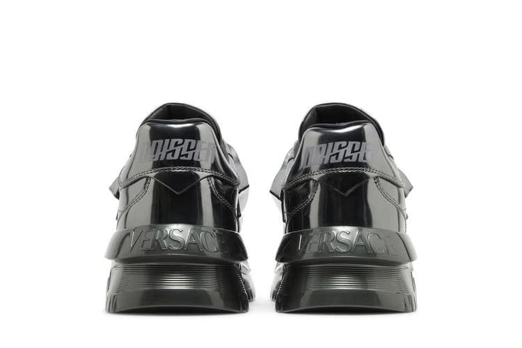 Versace Odissea Caged Rubber Medusa Sneaker Metallic Grey