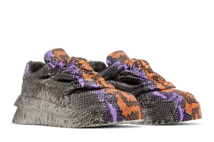 Versace Odissea Caged Rubber Medusa Sneaker Grey Orange Python