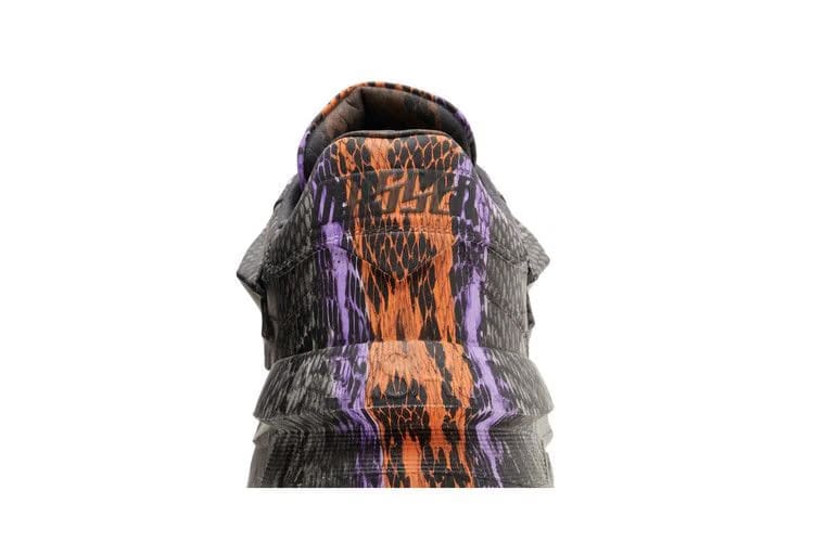 Versace Odissea Caged Rubber Medusa Sneaker Grey Orange Python