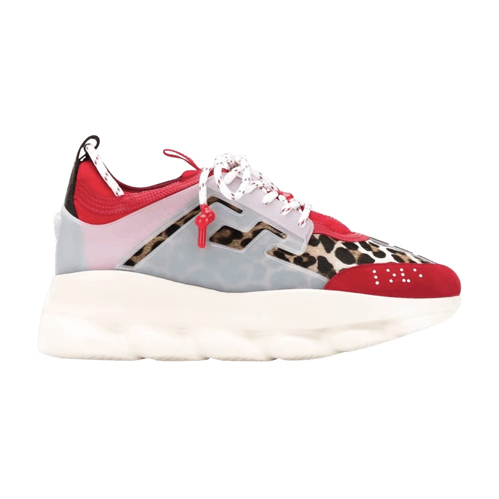 Versace Chain Reaction Red Leopard Print