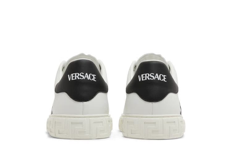 Versace Embroidered Greca Sneaker White Black