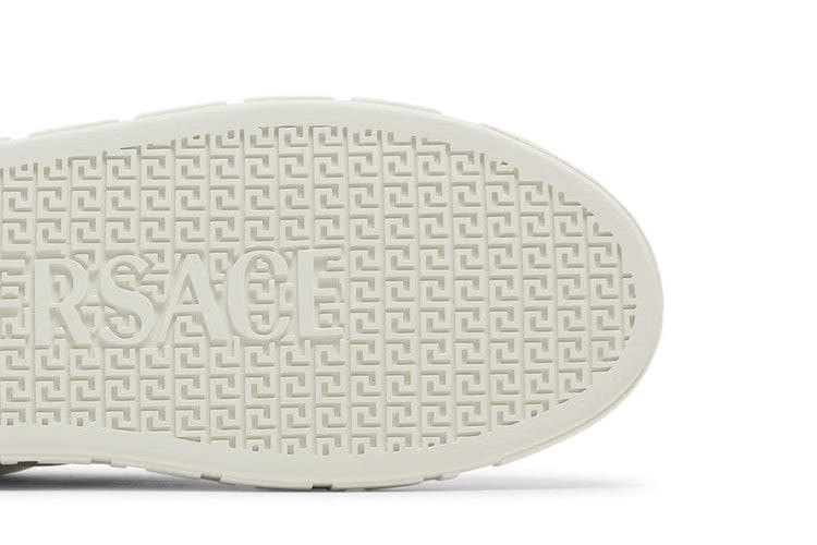 Versace Embroidered Greca Sneaker White Black