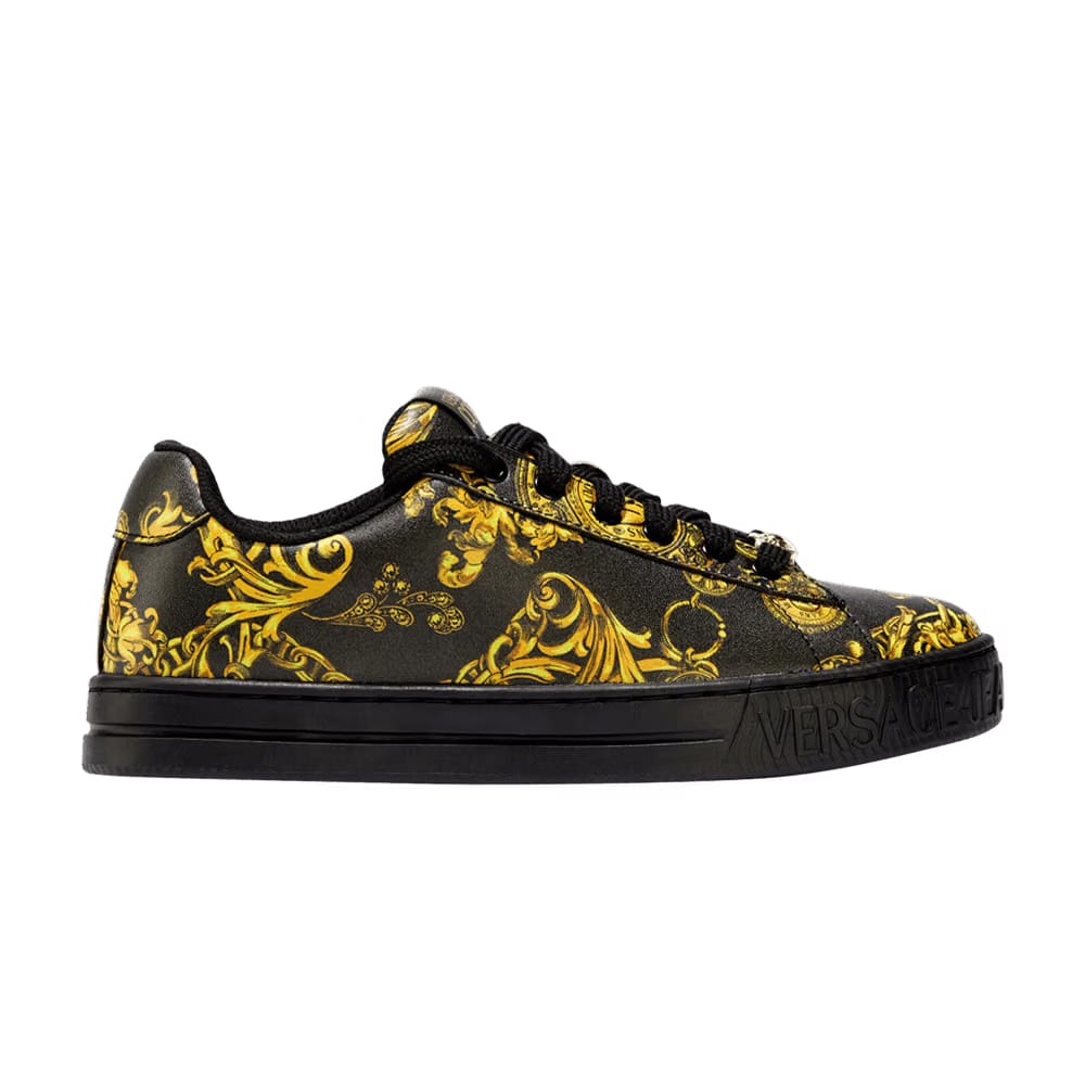 Versace Wmns Court 88 'Baroque Print - Black Gold'