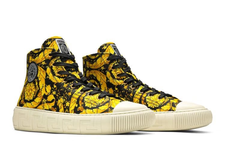 Versace Canvas High Barocco Print - Black Gold