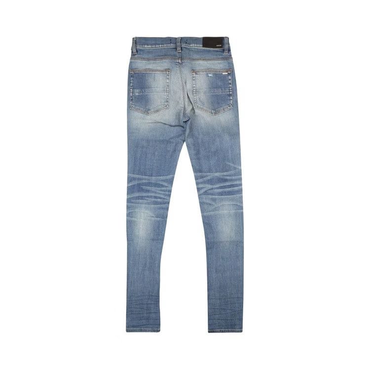 Amiri Plaid MX1 Straight Fit Jeans Clay/Indigo
