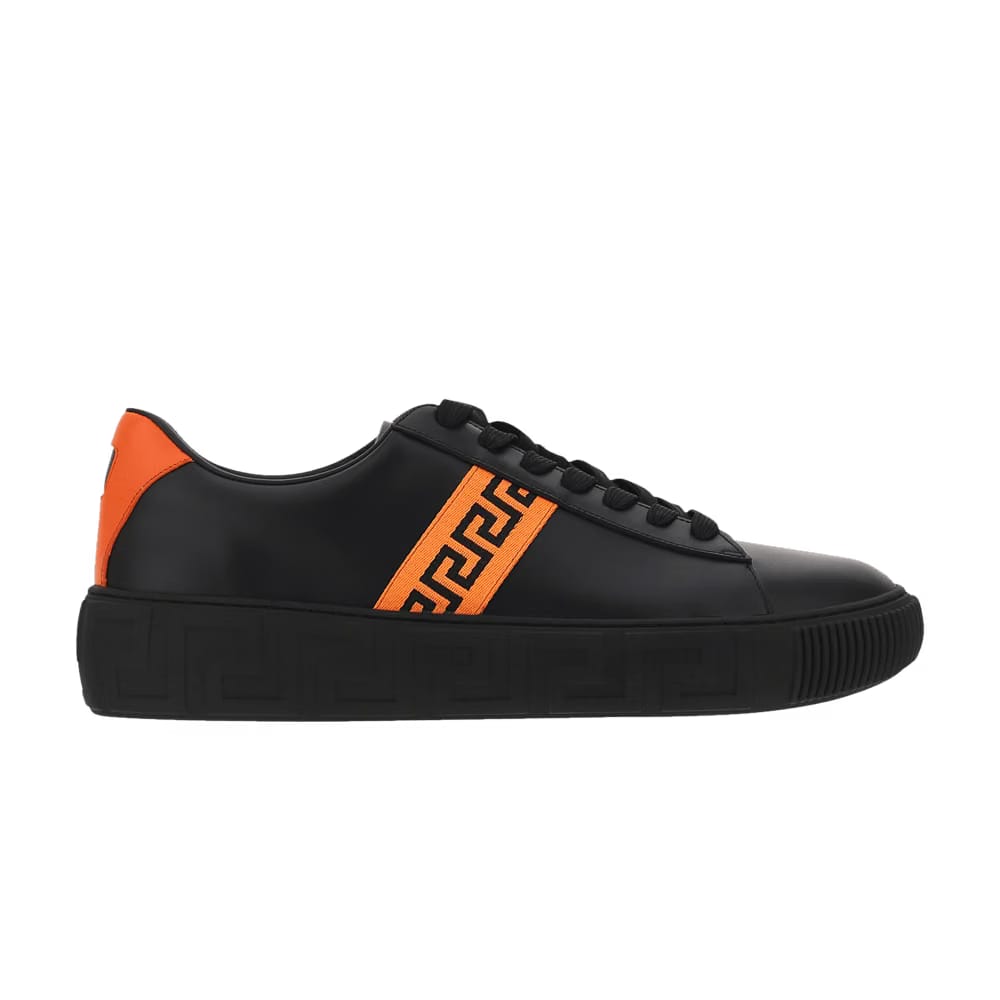 Versace Greca Sneaker Black Neon Orange